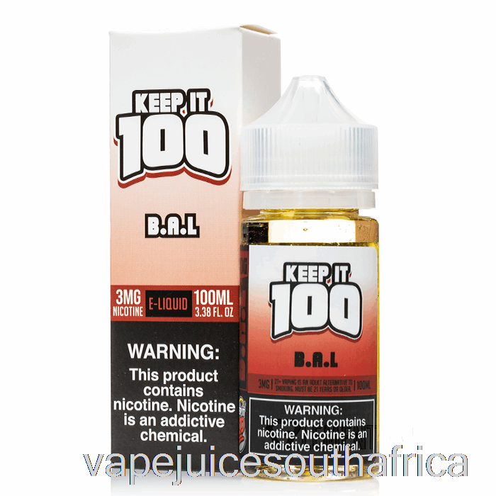 Vape Juice South Africa B.A.L. - Keep It 100 E-Liquid - 100Ml 0Mg
